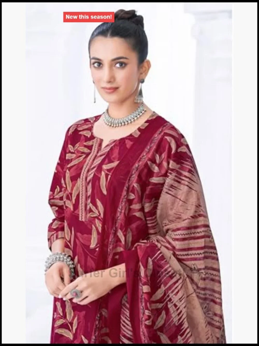 Cotton Printed Salwar Kameez Suit with Dupatta and Pants